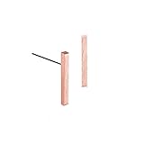 PAVOI 14K Gold Plated Dainty Mini Bar Stud Earrings - Short 5/8