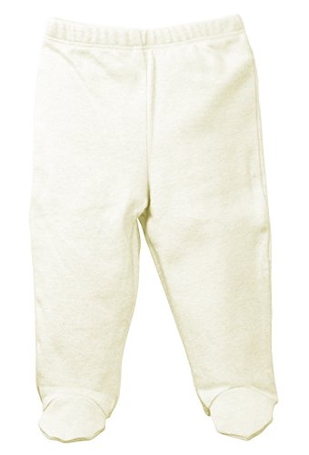 DorDor & GorGor ORGANIC Baby Footed Pajamas Pants, Dye Free, 100% Cotton, 3-6 Months, Beige