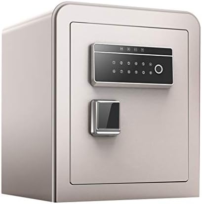 Home Smart Safe Small Metal Safe Deposit Box Safety Gun Cash Jewelry Password Fingerprint Safe, Bedside Table (Color : White, Size : 38 * 33 * 45cm)