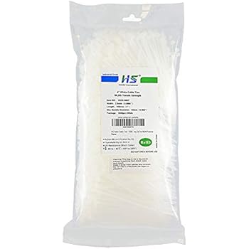 HS Mini Zip Ties Clear Plastic Ties 4 Inch 1000 Zip Ties Bulk 4