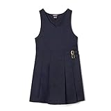 French Toast Little Girls' Double Buckle Tab Jumper, Navy, 6