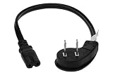 SF Cable NEMA 1-15P to C7 Non-Polarized Angle Power Cord, 3 feet - 18 AWG