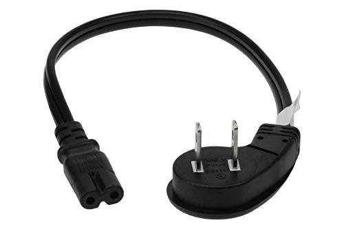 SF Cable NEMA 1-15P to C7 Non-Polarized Angle Power Cord, 3 feet - 18 AWG