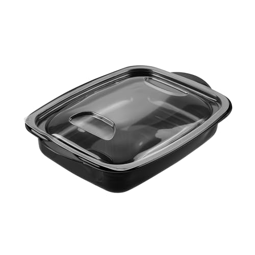 Restaurantware Plastic Microwaveable Container with Lid 50 Count 36 Oz PP Plast…