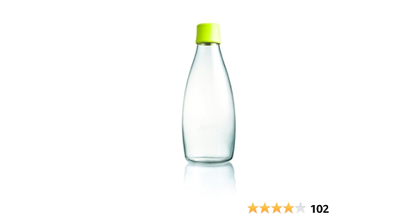 Retap ApS 0,8 L Botella de Agua de Vidrio de borosilicato ...