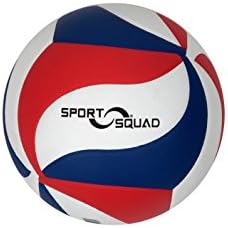 Sport Squad Volleyball Designed for Volleyball Training Machines – Regulation Size and Weight – Durable Japanese Leather Construction - Comes with Drawstring Carrying Bag and Inflation Needle