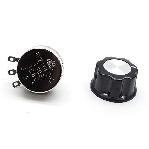 Aodesy 10K Ohm B103 Rotary Carbon Potentiometer with Control Knob for Audio, Automation, Home Appliance - Thumbnail 2