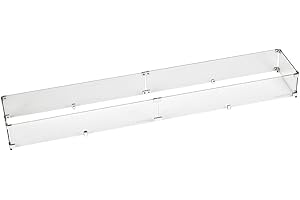 American Fireglass Tempered Glass Flame Guard for 60" x 6” Linear Drop-in Fire Pit Pans | Outdoor Wind Guard with Aluminum Fire-Resistant Brackets & Non-Slip Feet | 65.5-inch x 11.5-inch x 6-inch
