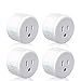 Smart Plug, Lightstory Mini Wi-Fi Socket Outlet Works with Alexa Echo/dot Compatible with Google Home Assistant IFTTT, Remote Control Your Devices from Anywhere, No Hub Required, 4 Pack