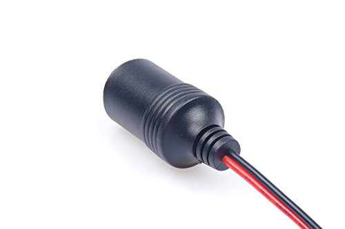 KNACRO 12V / 24V 30A Female Car Cigar Cigarette Lighter Socket Plug Connector Plug Cable Adapter