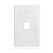 Cable Matters UL Listed 10-Pack 1 Port Keystone Wall Plate (Cat6, Cat5e Ethernet Wall Plate) in White