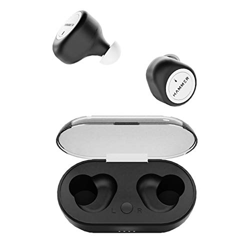 Hammer Airflow Truly Wireless Earbuds (TWS), Bluetooth 5.0, 3-4 Hours Playtime, 10M Range, Wireless Headphone with Magne