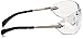 MCR Safety Glasses S2210AF Blackjack S22 Series Clear Lens with UV Protection and Anti-Fog Coating, Chrome Metal Temple Frameless Design, 1 Pair