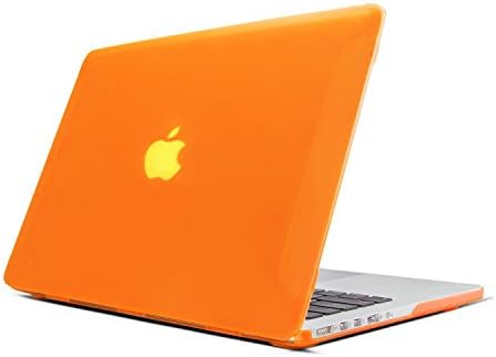 UNgHii Ultra Slim Soft-Touch Hard PC Rubberized Case for MacBook Pro 15-inch with Retina Display (A1398) (with No CD-ROM Drive) - Orange