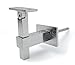 Handrail Bracket Stainless Steel Square Adjustable by Inline Design (Satin Stainless Steel)