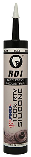 Red Devil 08166I RD PRO Industrial Grade RTV 100% Silicone Sealant, 10.1 oz, Black