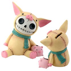 New Furry Bones Piggy Collectible Coin Bank Figurine
