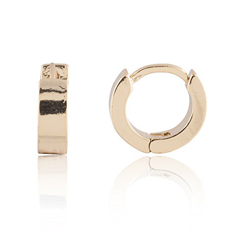 PRIME DAY BLOWOUT SALE 14K Gold Plated Surgical Stainless Steel Plain Shiny Huggy Huggies Hoops Hoop Earrings