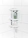 Zenna Home 480W, Corner Bath and Shower Caddy, White