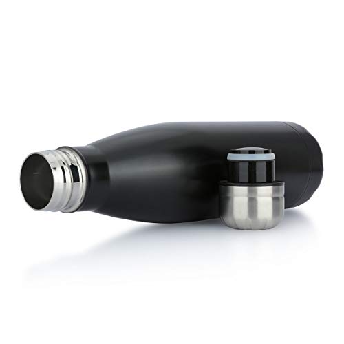 Water Bottle Stainless Steel Vacuum Insulated Double Walled Cola Shape Thermoses (Black-4) - Thumbnail 5
