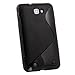 Fosmon S-Curve Soft Shell TPU Case for Samsung GALAXY Note GT-N7000 / SGH-I717 - Solid Black