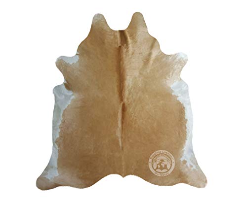 Sunshine Cowhides 100% Genuine Palomino Beige White