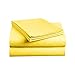 BASIC CHOICE Queen Size Sheet Set Breathable Cooling Sheets Hotel Luxury Bed Sheets for Women Men Kids & Teens, Deep Pockets 4 Piece Set, Soft Wrinkle Free, Yellow Bed Sheets - Queen Sheets