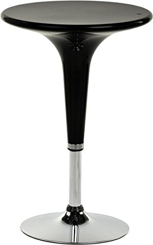 3-Piece Pub Table Set, 24-inch Round Table with 2 Faux Leather Chairs