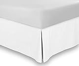 Bed Skirt (Queen, White, 15 Inch Fall) - Hotel Quality, Iron Easy, Quadruple Pleated , Wrinkle and Fade Resistant - by Utopia Bedding