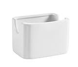 CAC China HSP-7-W Porcelain Rectangular Sugar