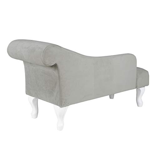 HomePop Youth Chaise Lounge, Gray Velvet Pricepulse