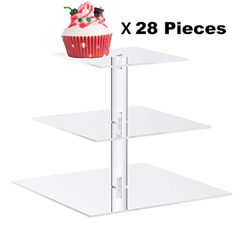 Square Cake HolderTier Square Styrofoam Cake/Cupcake Stand