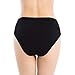 Closecret Women Comfort Cotton Stretch High Cut Briefs Panties(Pack of 4)(L(Waist:34-35.5inch), 4 Black)