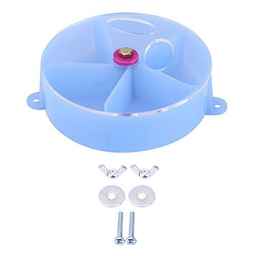 idalinya Bird Feeder Food Bird Pet Foraging Feeder Parrot Food Wheel Feeding Storage Box Toy Watering Treats(Blue)