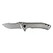 Zero Tolerance (0920 George Titanium Folding Knife; Manual Open, CPM 20 CV Stonewash Finish Stainless Steel, KVT Ball-Bearing System, Reversible Pocketclip; 5.4 oz, 3.9 in. Blade, 9 in. Total Length