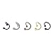 Adecco LLC 10x Multifunction Stainless Steel S Twist Nose Lip Ring Earring Piecring Jewelry 20Gauge