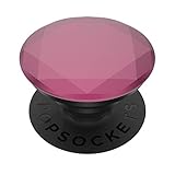 PopSockets PopGrip: Phone Grip and Phone Stand, Collapsible, Swappable Top, Metallic Diamond Plum Berry