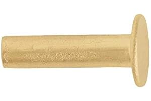 ZELIKOVITZ Tubular Rivets 100 Pack 5/16" (Brass Plated)