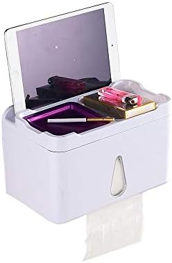 Mengjie Tissue box plastic multi-function waterproof wall shelf for kitchen, dining room, bathroom