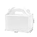 Moretoes 30pcs Treat Boxes Gable Boxes Party Favor Boxes White Paper Gift Boxes for Birthday Shower 6 x 3.5 x 3.5 Inches