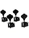 Metallor Vintage Open Gear Machine Heads Tuners Tuning Pegs 4 In Line Right Hand Guitar Parts replacement for P Bass J Bass Black 4PCS