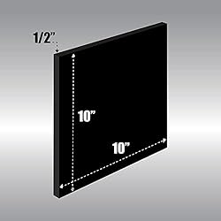 Expanded PVC Sheet 10" x 10" Black Printable Rigid