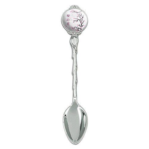 Cherry Blossom Tree Pink Japanese Novelty Collectible Demitasse Tea Coffee Spoon