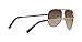 A|X ARMANI EXCHANGE Ax2002 Aviator Sunglasses, Light Gold/Dark Brown/Dark Brown Gradient, 61 mm
