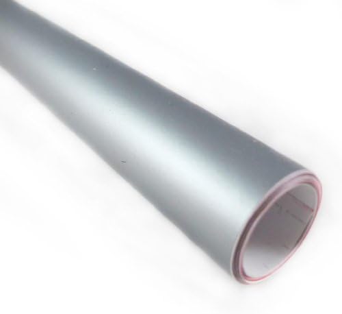 Matte Flat Silver Vinyl Wrap Sticker Decal Film Sheet - 1"X8" Sample