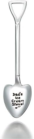 Dad Large Tablespoon Engraved Dad's Ice Cream Shovel Stainless Steel Ice Cream Spoon Shovel Shape For Dad From Daughter Son For Him Birthday Christmas