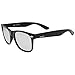 zeroUV - Retro 80's Classic Colored Mirror Lens Square Horn Rimmed Sunglasses for Men Women (Matte/Silver)