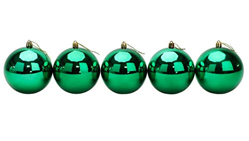 Toyland 10 Extra Grote 100mm Kleur Kerstballen - Kerstboom Decoraties (Groen) - Afbeelding 4
