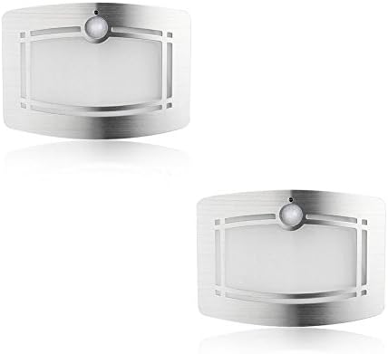 Ulive LED Wall Night Light, Wireless Battery Operated Motion-activated Luxuary Night Light for Hallway, Pathway, Corridor, House Entrance, Basement (Pack of 2)