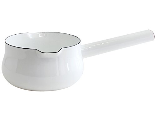 野田琺瑯(Nodahoro) ミルクパン 15cm ホーロー ガス火/IH対応 片手鍋 両口付き 日本製 ルーク LK-15M